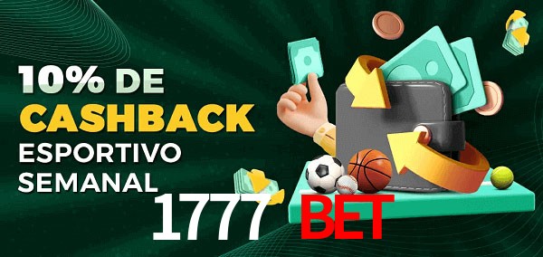 10% de bônus de cashback na 1777 bet