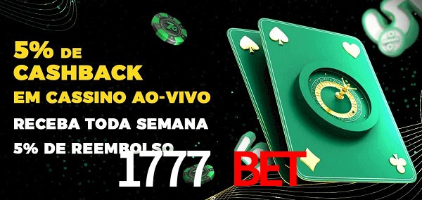 Promoções do cassino ao Vivo 1777 bet